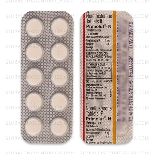 Buy Norethindrone-Norethisterone-5mg-strip online