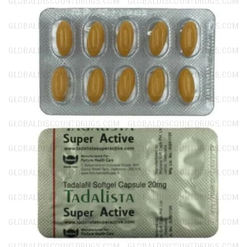 Tadalista Super Active 20mg strip