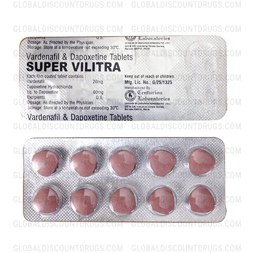 Buy Vardenafil Dapoxetine 20mg 60mg strip online