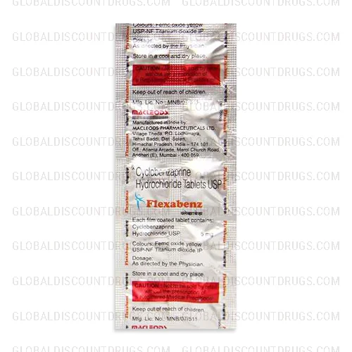 Buy flexabenz-cyclobenzaprine-hydrochloride-5mg-strip online