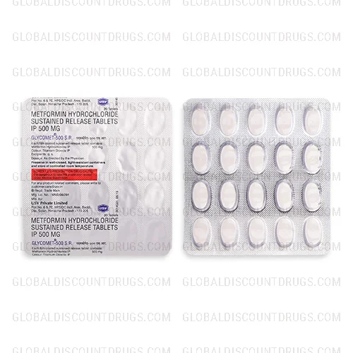 Buy glycomet-metformin-sr-500mg strip online