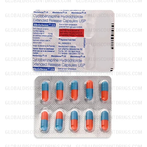 Buy skelebenz-cyclobenzaprine-hydrochloride-15mg-er-strip online