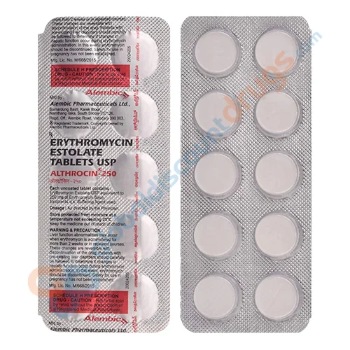 Buy Erythromycin 250mg (Althrocin 250mg) tablets[1] online