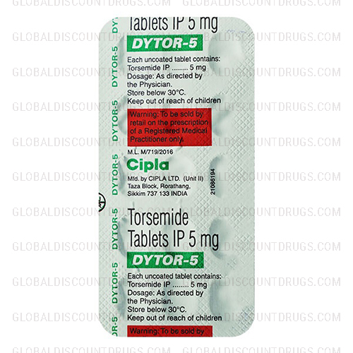 Buy Torsemide 5mg strip online