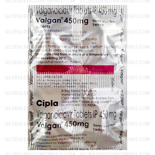 Buy Valganciclovir 450mg strip online