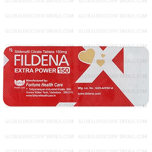 Buy Fildena Extra power 150mg strip online