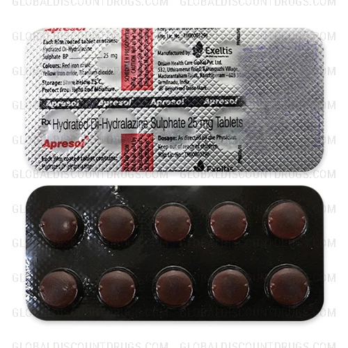 Hydralazine 25mg strip