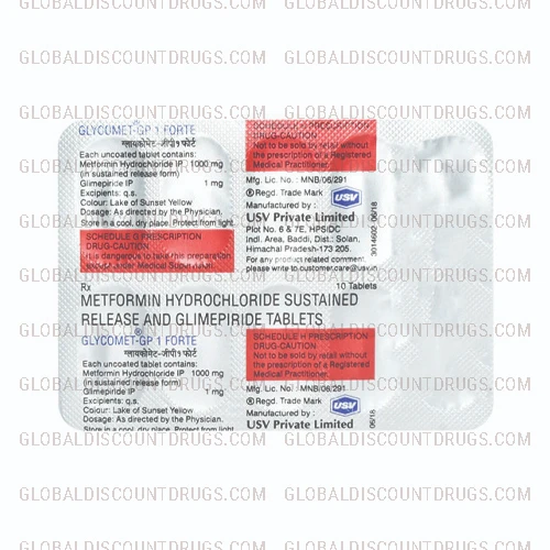 glycomet-gp 1 forte usv ltd(strip) (1)