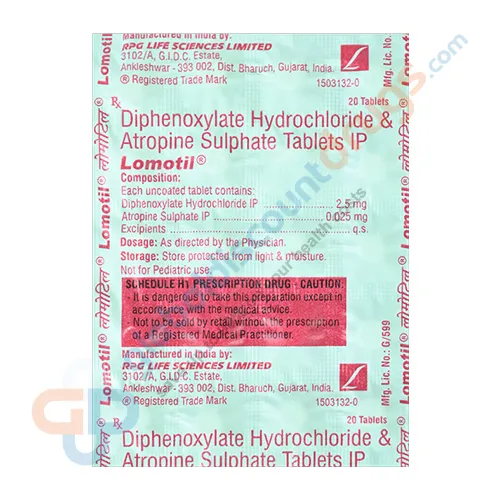 Buy Diphenoxylate-Atropine 2.5mg-0.025mg tablets online
