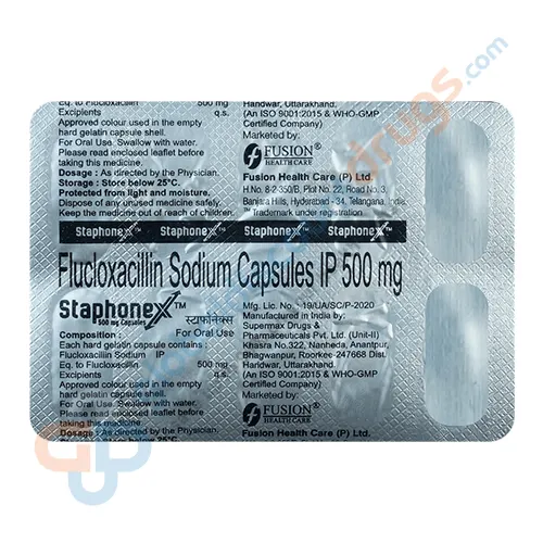 Buy Flucloxacillin Sodium 500mg tablets online