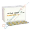 Buy Tadalafil 2.5mg Vidalista 2.5mg tablet online