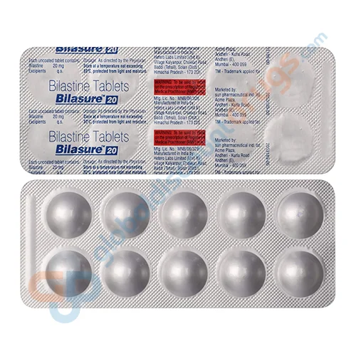 Bilastine-20mg-Bilasure-20mg-Tablet