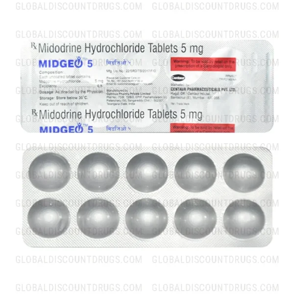 Buy Midodrine 5mg Midgeo 5mg tablets-gdd online