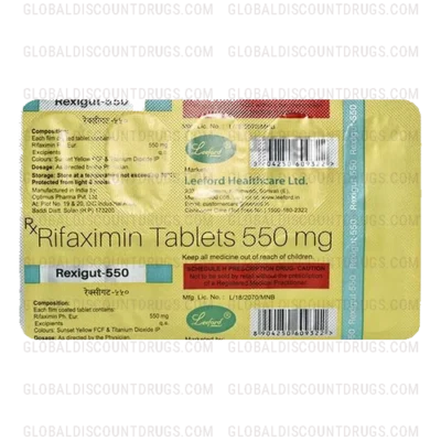 Buy Rifaximin 550mg tablets (Rexigut 550mg) online