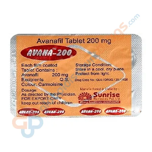 Buy Avanafil 200mg tablets online