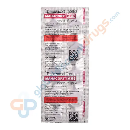 Buy Deflazacort 6mg Mahacort DZ 6mg tablets online
