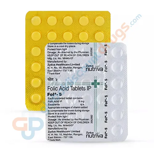 Buy Folvite 5mg Folic Acid tablets online