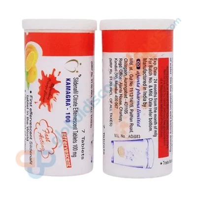 Buy Sildenafil Citrate 100mg Effervescent Tablets Orange Flavor bottle online