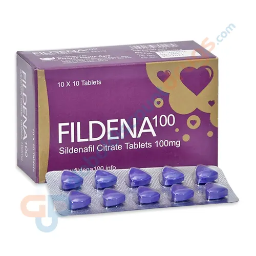 Buy Sildenafil Citrate 100mg Fildena 100mg tablet online