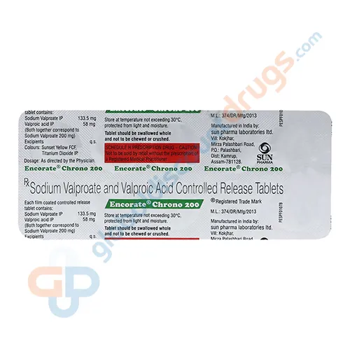 Buy Sodium Valproate-Valproic Acid 200mg tablets online
