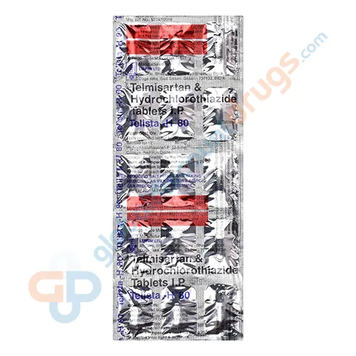 Buy Telmisartan-Hydrochlorothiazide 80-12.5mg tablets online