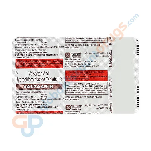 Buy Valsartan-HYDROCHLOROTHIAZIDE 80mg-12.5mg tablets online