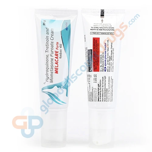 Hydroquinone-Tretinoin-Mometasone-Cream-4-0.025-0.1-25gm-Melacare-Forte-Cream-25gm-Tubes