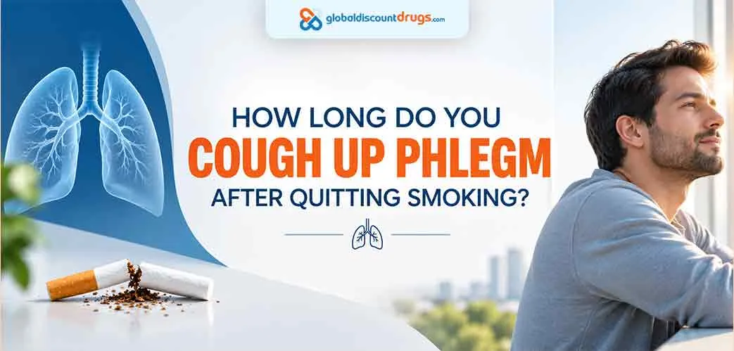 how long do you cough up phlegm after quitting smoking